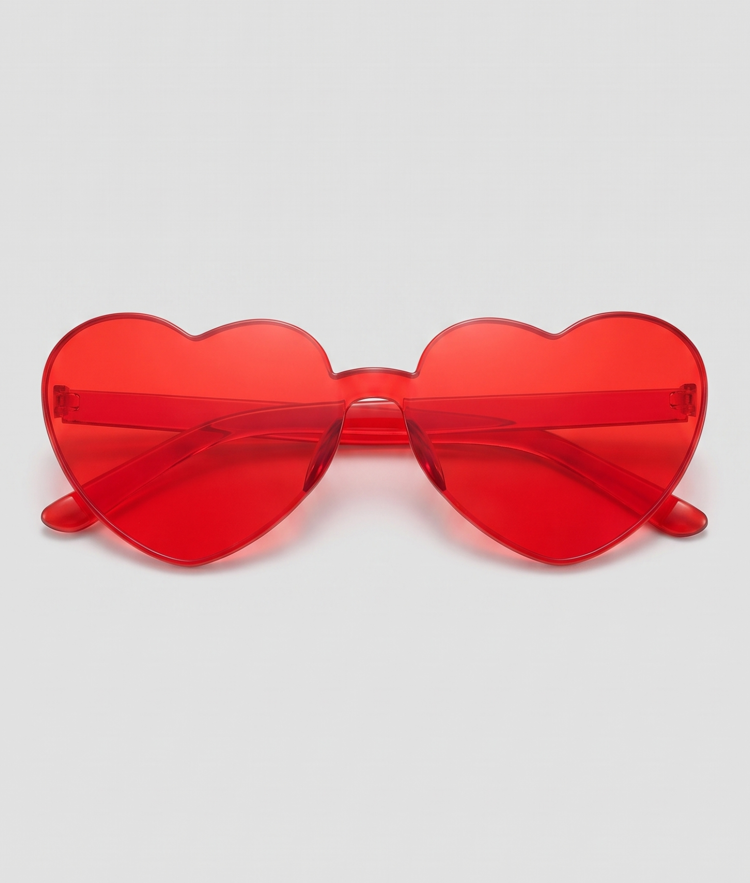 Hartjesbril, montuur rood, glas rood