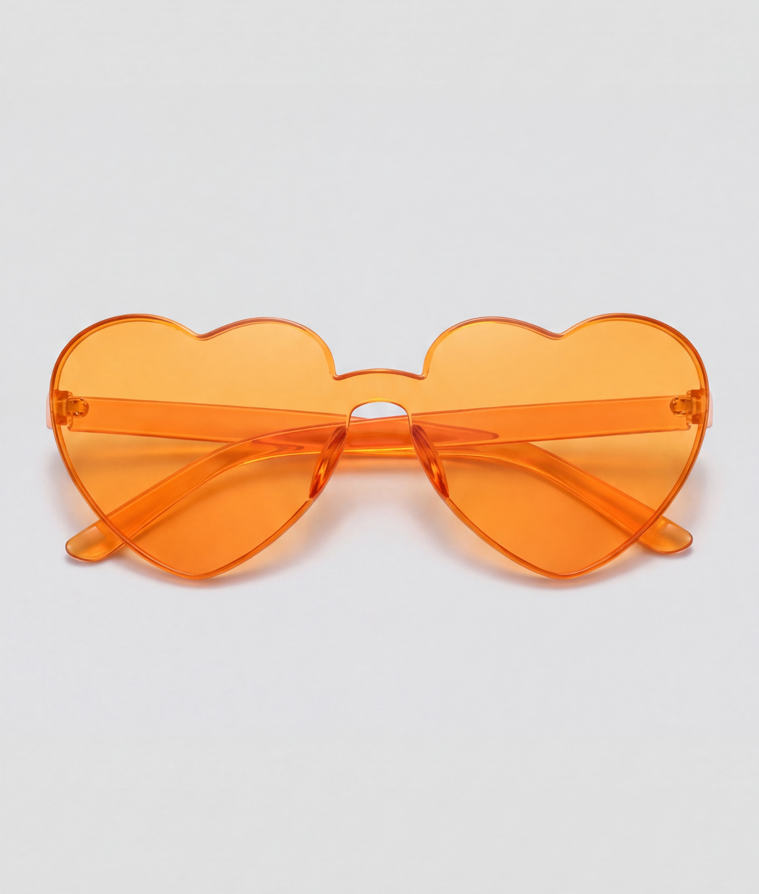 Hartjesbril, montuur oranje, glas oranje