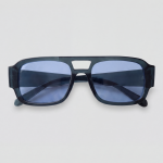 Ibiza final boss, bril met blauw montuur en blauw glazen