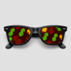 Spacebril dollars, montuur zwart, glas dollar effect