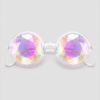 Spacebril transparant, montuur transparant, glas caleidoscoop