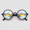 Spacebril, montuur zwart, glas caleidoscoop