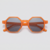 Squarzz, bril met oranje montuur en zwart glazen