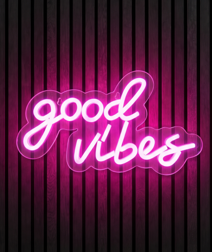 Iluminación de neón «Good vibes»