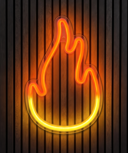 Iluminación de neón caliente