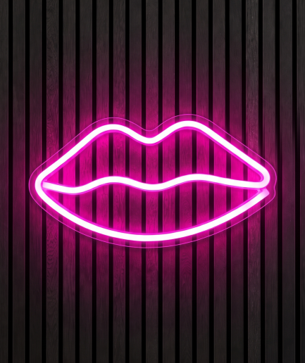 Luz de neón para los labios